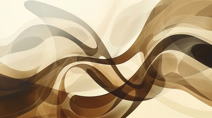 Wall Mural - A Seamless Pattern With Abstract Brown Wave.