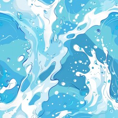 Poster - Blue and white background featuring bubbles floating throughout the image Concept of World Water Day, pattern