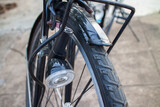Fototapeta Konie - Bicycle headlight set that uses energy from spinning wheels.