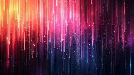 Vibrant neon lights in abstract pattern. An array of vivid neon lights converge in the center, creating a dynamic abstract display ideal for modern and energetic concepts