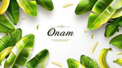 Wall Mural - vector illustration of onam. Kerala Onam Greeting Card. illustration