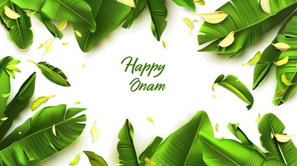 Wall Mural - vector illustration of onam. Kerala Onam Greeting Card. illustration