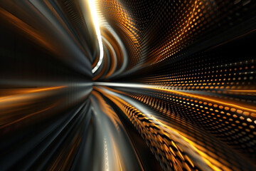 Poster - Abstract background with reflections and caustics. Hi-tech. Futuristic background image. Created with Generative AI technology.