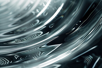 Poster - Abstract background with reflections and caustics. Hi-tech. Futuristic background image. Created with Generative AI technology.