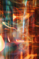 Poster - Abstract background with reflections and caustics. Hi-tech. Futuristic background image. Created with Generative AI technology.