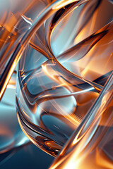 Poster - Abstract background with reflections and caustics. Hi-tech. Futuristic background image. Created with Generative AI technology.