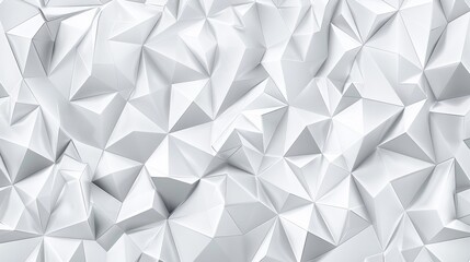 Wall Mural - Geometric polygonal pattern with white triangles, modern background