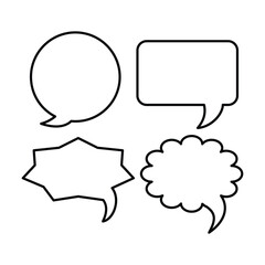 Poster - Set of hand drawn speech bubbles. Set of speech bubbles. Bubbles speech illustration isolated on white background. Element design comic and speech 