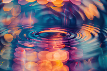 Poster - Abstract background with reflections and caustics. Hi-tech. Futuristic background image. Created with Generative AI technology.