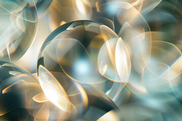 Poster - Abstract background with reflections and caustics. Hi-tech. Futuristic background image. Created with Generative AI technology.