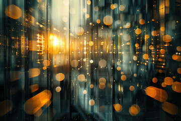 Poster - Abstract background with reflections and caustics. Hi-tech. Futuristic background image. Created with Generative AI technology.