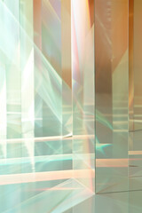 Poster - Abstract background with reflections and caustics. Hi-tech. Futuristic background image. Created with Generative AI technology.