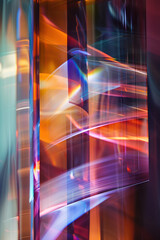 Poster - Abstract background with reflections and caustics. Hi-tech. Futuristic background image. Created with Generative AI technology.
