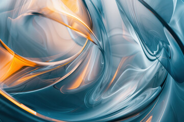 Poster - Abstract background with reflections and caustics. Hi-tech. Futuristic background image. Created with Generative AI technology.