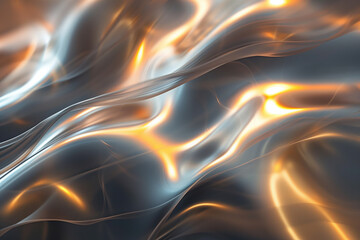 Poster - Abstract background with reflections and caustics. Hi-tech. Futuristic background image. Created with Generative AI technology.