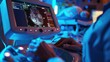 © buraratn - ultrasound machine in use during a prenatal check-up, capturing images of a developing fetus
