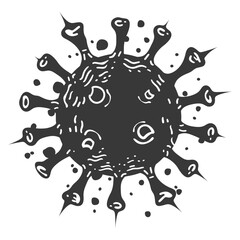 Naklejka na meble Silhouette virus black color only full body