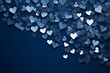 indigo hearts pattern scattered across the surface, creating an adorable and festive background for Valentine's Day or Mothers day on a Beige backdrop. 