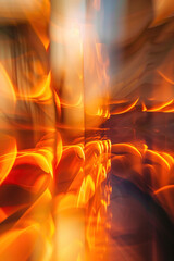 Poster - Abstract background with reflections and caustics. Hi-tech. Futuristic background image. Created with Generative AI technology.