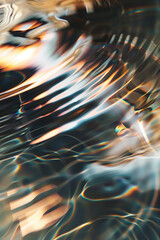 Poster - Abstract background with reflections and caustics. Hi-tech. Futuristic background image. Created with Generative AI technology.