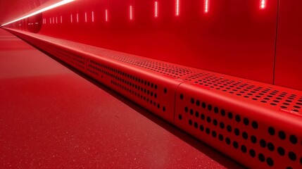 Fototapete - a red bench