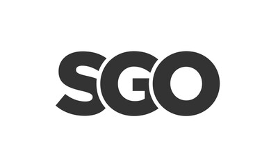 Poster - SGO logo design template with strong and modern bold text. Initial based vector logotype featuring simple and minimal typography. Trendy company identity.
