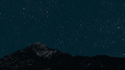 Wall Mural - night sky moves behind the stars