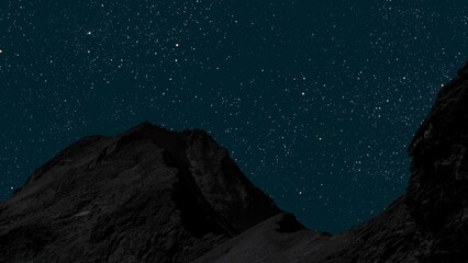 Wall Mural - night sky moves behind the stars