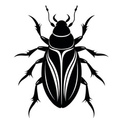 Sticker - beetle insect vector silhouette