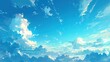 Beautiful blue sky background with clouds  ,Generative ai, 
