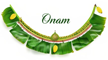 Wall Mural - vector illustration of onam. Kerala Onam Greeting Card. illustration