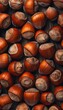 Hazelnuts on a rustic wooden table, perfect for a cozy snack time in a warm and inviting atmosphere