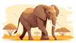 Elephant animal wildlife nature safari vector desig