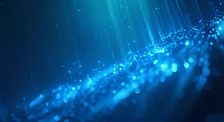 Digital technology medical business or computer science cyberspace blue shimmering light video