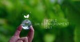 Fototapeta Pokój dzieciecy - World environment day concept. ecology and sustainable environment of the world.