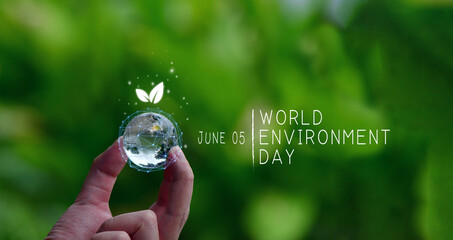 World environment day concept. ecology and sustainable environment of the world.