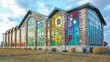 Paint a mural showcasing the cultural diversity of a citys neighborhoods, with vibrant images representing different ethnicities, traditions, and customs.