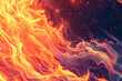 A close-up view of a realistic fire illustration, highlighting the intricate patterns and mesmerizing glow of the flames against a clean backdrop.