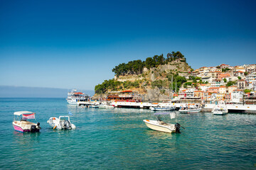 Poster - Parga. Greece. View over the harbor	