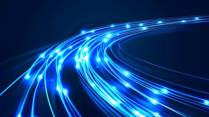 Wall Mural - Blue light streak, fiber optic, speed line, futuristic background for 5g or 6g technology wireless data transmission, high-speed internet in abstract. internet network concept. vector design.