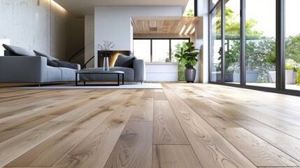 Poster - New floor in a modern home  AI generated illustration