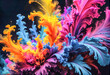 Colorful Smokes. Floating Multicolored Smokes .Abstract colored background