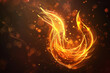 A dynamic 3D-rendered fire icon, with swirling flames and glowing embers that evoke a sense of movement and warmth against a solid backdrop.
