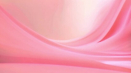 Aufkleber - Soft Pink Fabric Waves in Close-Up View
