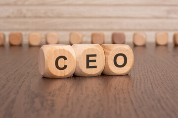 Wall Mural - wooden blocks with the letters ceo on them