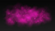 Pink magic smoke with stars and sparkles, fog with glowing particles, colorful vapor with star dust. Fantasy haze overlay. Vector illustration.