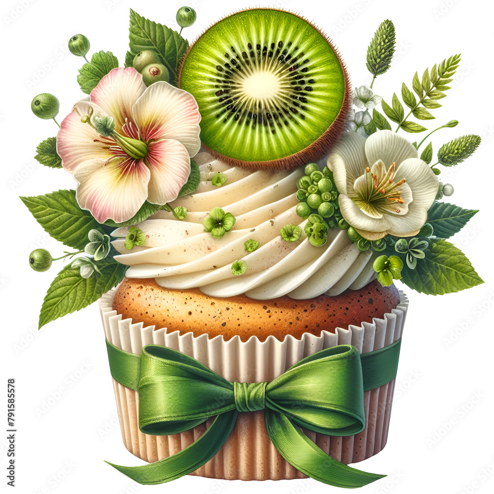Watercolor Cupcakes Clipart, Sweet Fruit Cupcake PNG, Cute Birthday ...