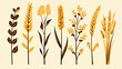 Grain icon isolated sign symbol vector illustration