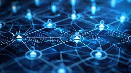 Poster - The concept of network segmentation for data security  AI generated illustration