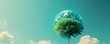 The tree and the planet earth. The concept of environmental protection, taking care of the planet. The force of nature. The greenhouse effect. Eco-friendly background